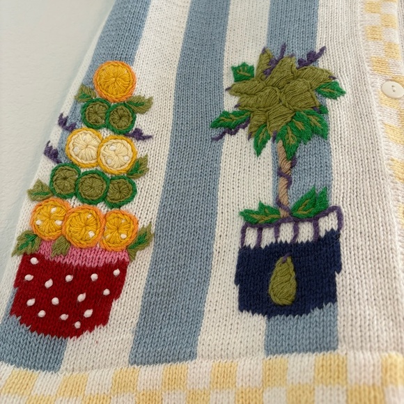 Vintage Striped Fruit Knit Shirt 🍒🍋 - Picture 5 of 9